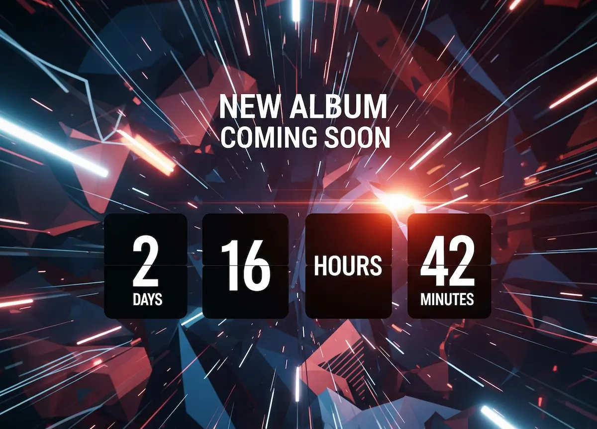 リリースまでのカウントダウンを示すイメージ画像